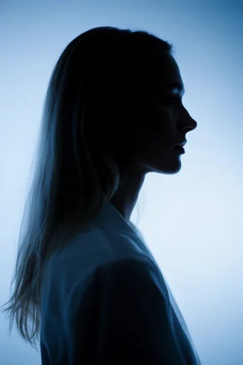Monochromatic Cyan Nocturne style reference image — chiaroscuro