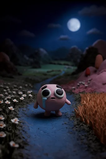 Tactile Whimsical Stop-Motion style reference image — felt and claymation textures