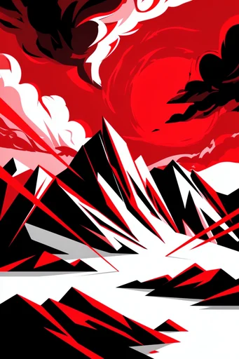 Graphic Neon Noir style reference image — high-contrast ink illustration