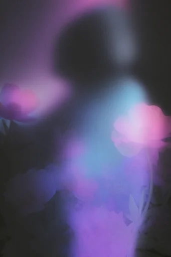 Luminous Spectral Haze style reference image — mysterious silhouette