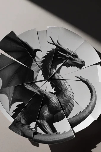 Deconstructed Monochrome Surrealism style reference image — high contrast vintage photography
