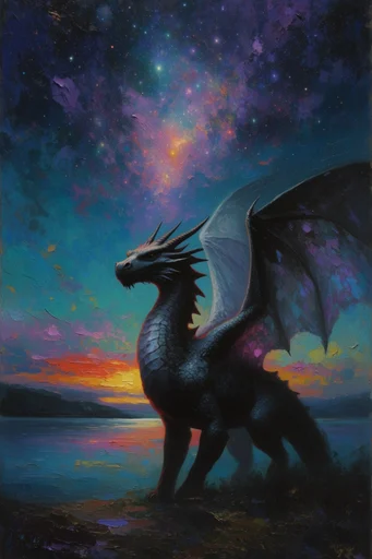 Luminous Cosmic Nocturnes style reference image — cosmic dreamscape