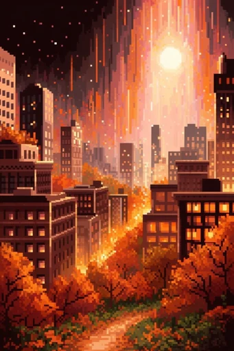 Nostalgic Golden Autumn style reference image — golden hour lighting