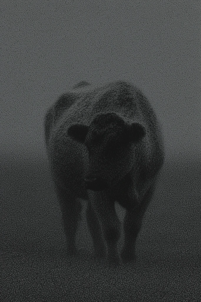 Stippled Noir Grain style AI image example 3