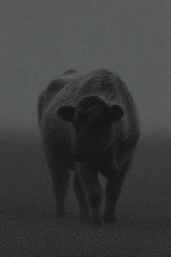 Stippled Noir Grain style reference image — monochrome noir