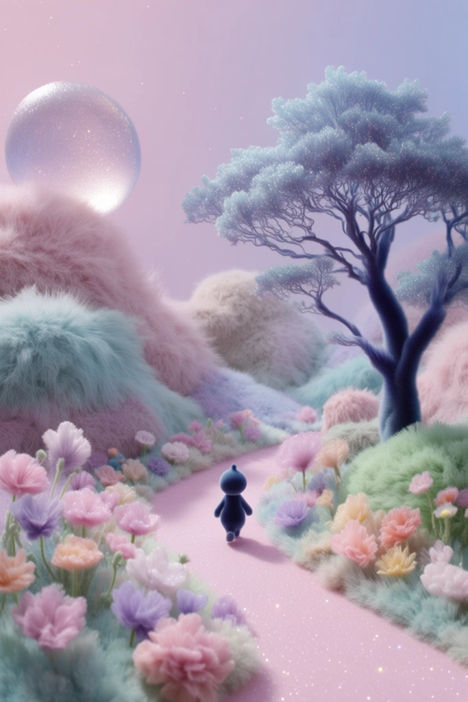 Ethereal Porcelain Surrealism style AI image example 2