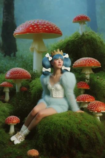 Surreal Glossy Botanical moodboard — generate AI images in this style