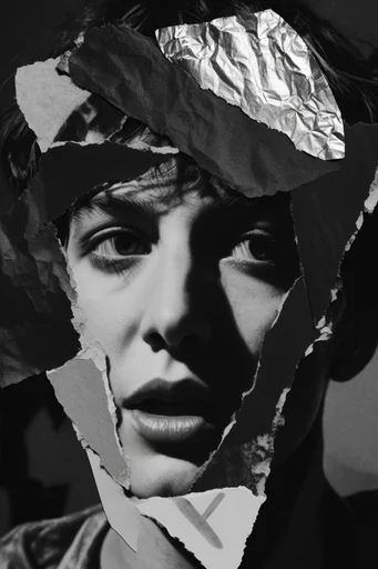 Tactile Noir Deconstruction moodboard — generate AI images in this style