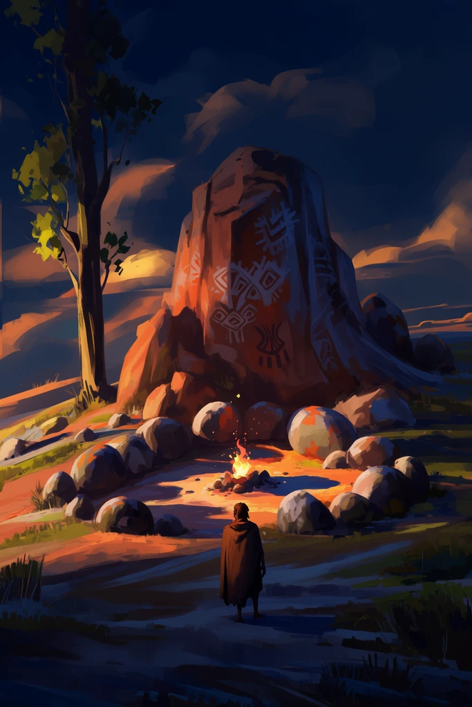 Painterly Heroic Chiaroscuro style AI image example 2