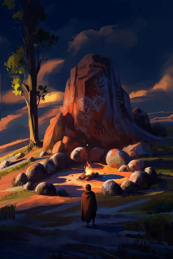 Painterly Heroic Chiaroscuro style AI image example 2