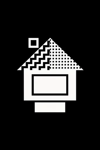 Monochrome Glitch Brutalism style AI image example 4