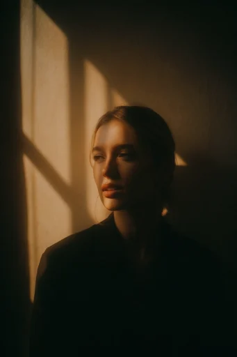 Cinematic Chiaroscuro Solitude style reference image — muted earth tones