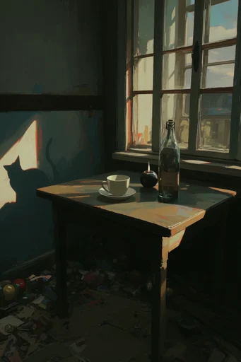 Nostalgic Painterly Melancholy style reference image — painterly brushstrokes
