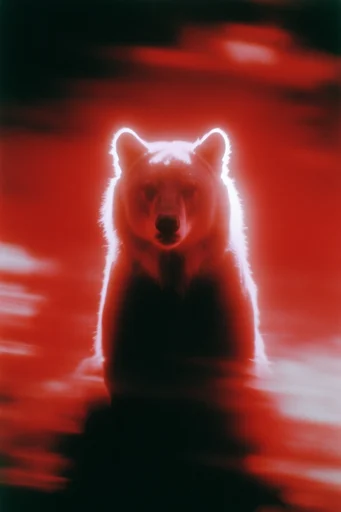 Ethereal Crimson Noir style reference image — analog film grain