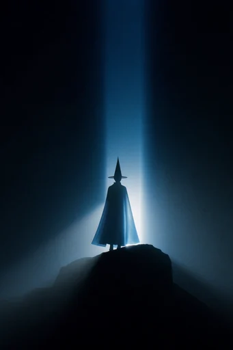 Luminous Abyssal Noir style reference image — heavy film grain