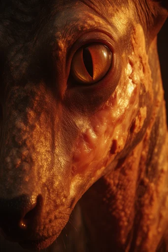 Molten Amber Macro style AI image example 3