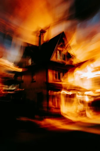 Kinetic Amber Dreamscape style reference image — dreamlike motion blur