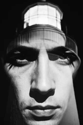 Visceral Monochromatic Noir style reference image — experimental motion blur
