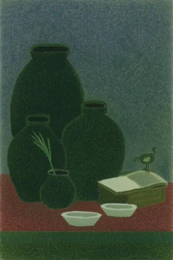Moody Nocturnal Pastoral style reference image — painterly texture