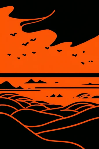 High-Contrast Graphic Minimalist style reference image — bold flat silhouettes
