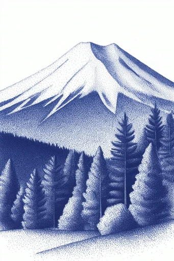 Monochrome Stipple Noir style reference image — meticulous stippling