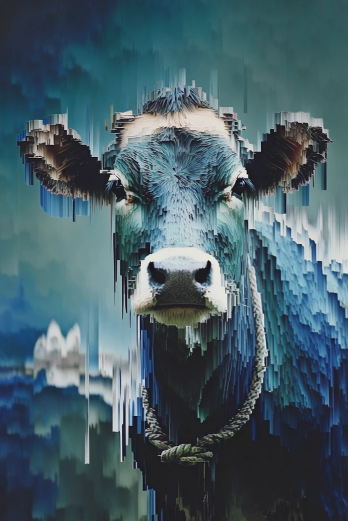 Ethereal Glitch Melancholy style AI image example 3