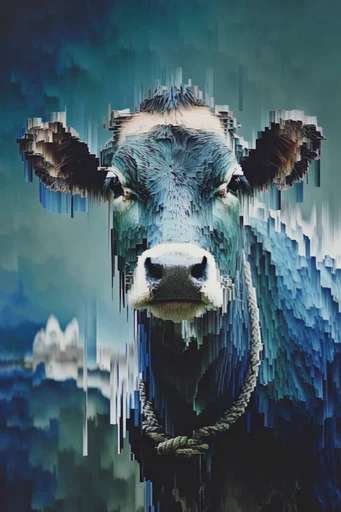 Ethereal Glitch Melancholy style AI image example 3