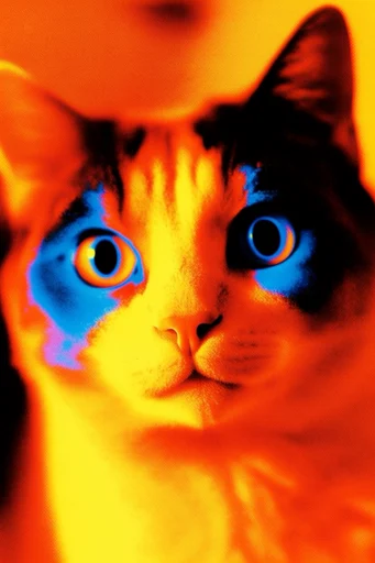 Luminous Thermal Surrealism style reference image — halftone grain
