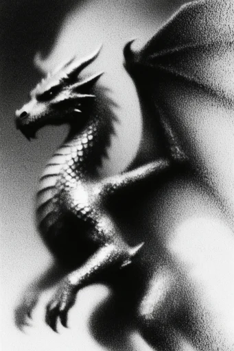 Spectral Analog Noir style reference image — analog film degradation