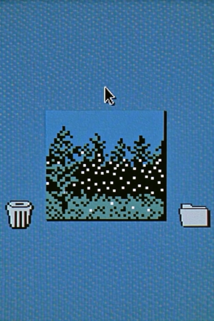 Lofi CRT Surrealism style AI image example 2