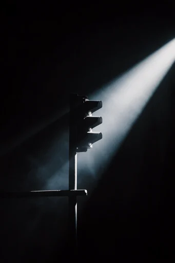 Cinematic Volumetric Noir style reference image — minimalist dark aesthetic
