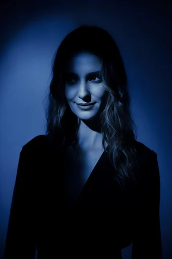 Cinematic Ultramarine Noir style reference image — atmospheric fog