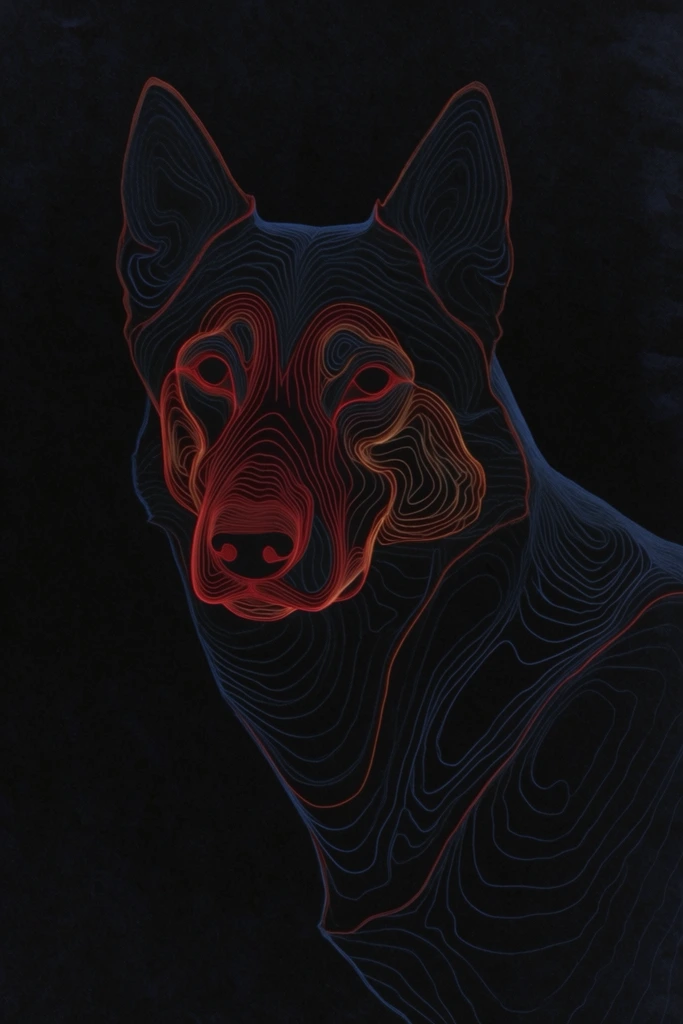 Luminous Topographic Surrealism style AI image example 3