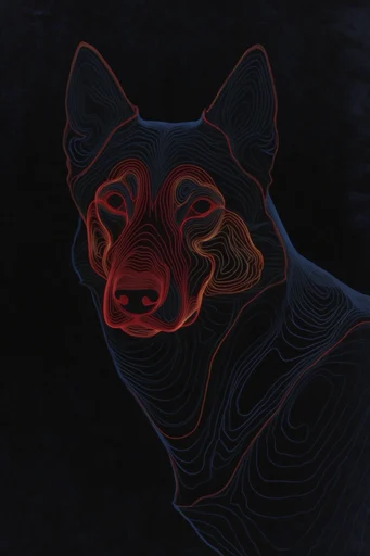 Luminous Topographic Surrealism style reference image — biomorphic abstraction