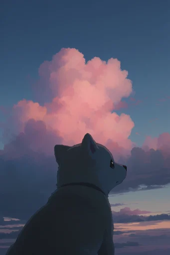 Nostalgic Twilight Anime style AI image example 3