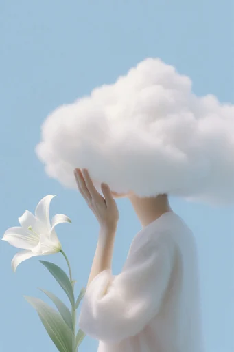 Ethereal Cloud Minimalism moodboard — generate AI images in this style