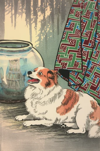 Atmospheric Shin-Hanga Prints style reference image — muted earth tones