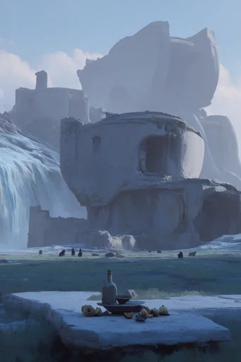Ethereal Monumental Dreamscapes style reference image — mystical violet forest