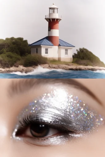 Luminous Cyber Glitz style reference image — cinematic lens flares