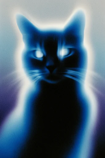 Nocturnal Cobalt Glitch style reference image — grainy film texture