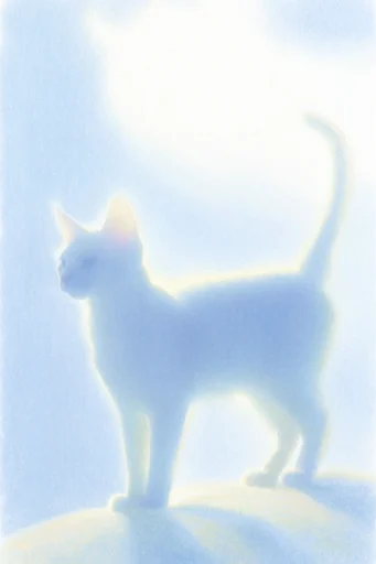Nocturnal Ethereal Cyanotype style reference image — grainy paper texture