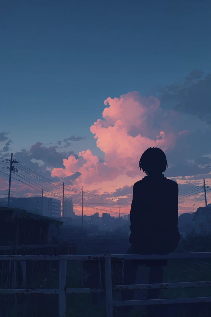 Nostalgic Twilight Anime style AI image example 2