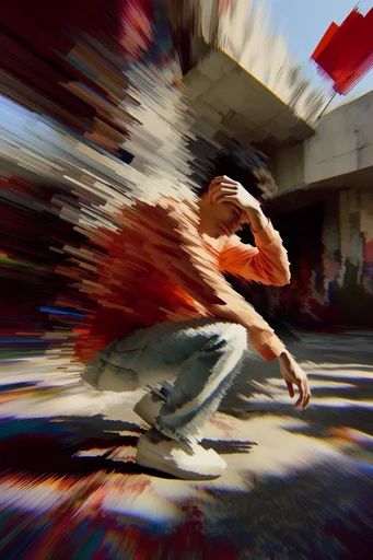 Kinetic Digital Rupture moodboard — generate AI images in this style