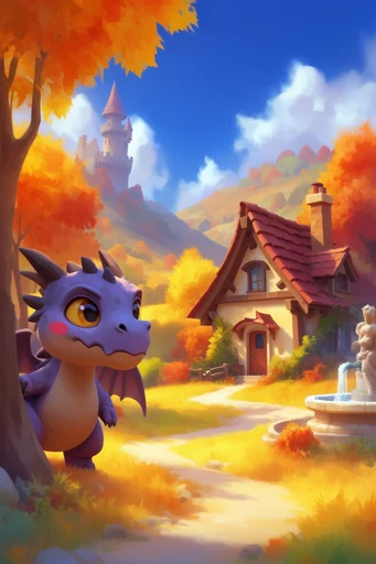 Vibrant Stylized Fantasy style reference image — warm inviting daylight