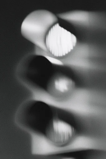 Ethereal Grain Monochrome style reference image — high-contrast monochrome