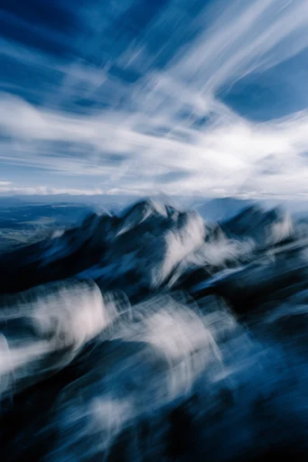 Monochromatic Ethereal Motion style reference image — intentional camera movement