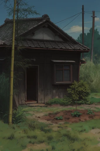 Nostalgic Retro Cinematic Illustration style reference image — detailed background art