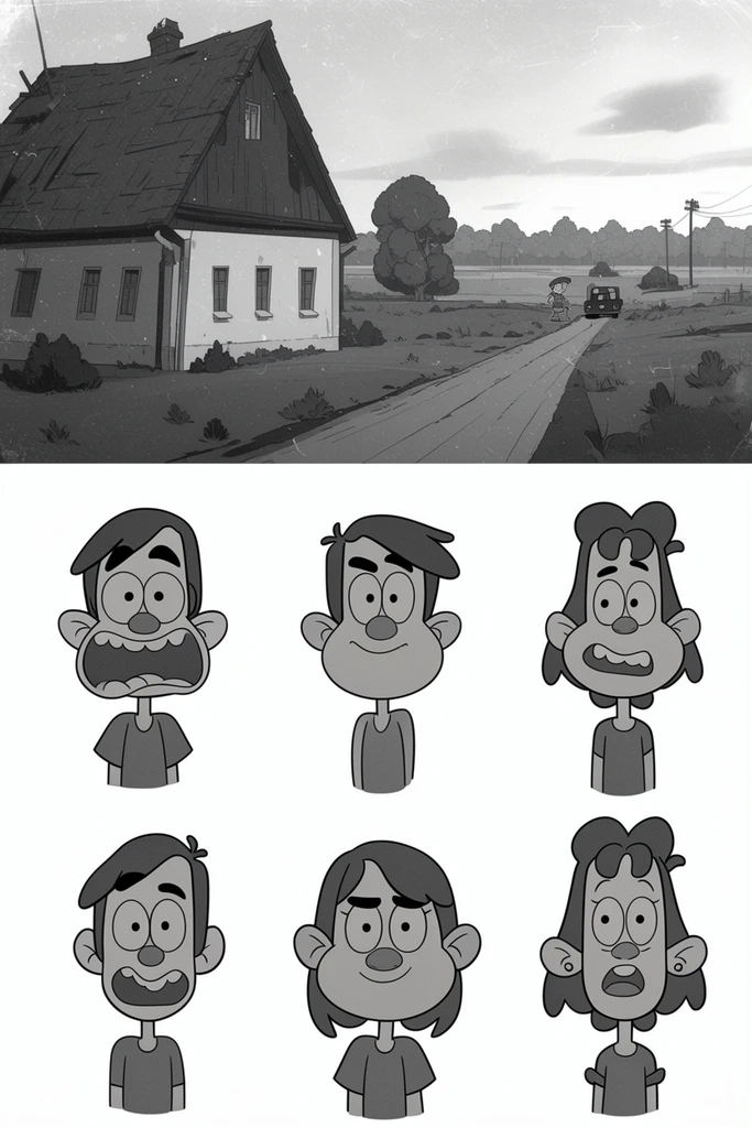 Graphic Cartoon Expressionism style AI image example 2