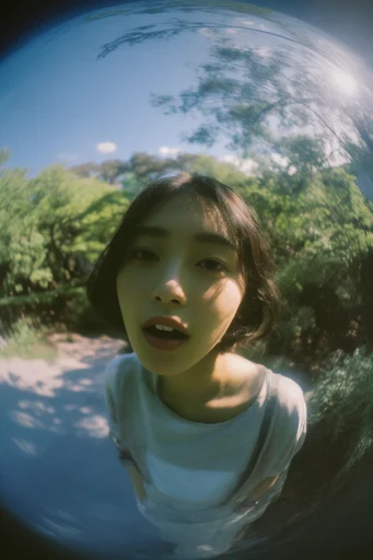 Sun-Drenched Fisheye Dreamscape moodboard — generate AI images in this style
