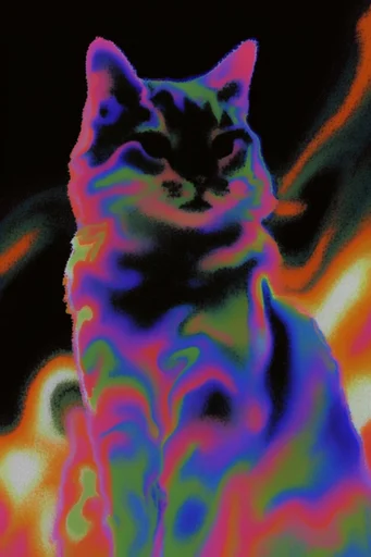 Surreal Thermal Hallucination style reference image — neon glow